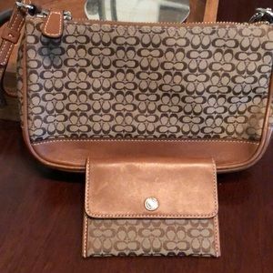 Coach shoulder bag and matching wallet